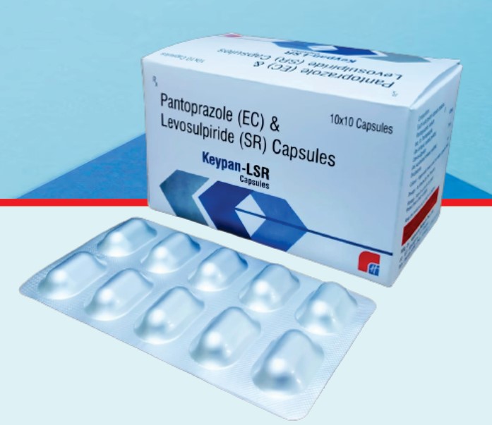 Product Name: Keypan LSR, Compositions of Keypan LSR are Pantoprazole (EC) & Levosulpiride (SR) Capsules - Healthkey Life Science Private Limited