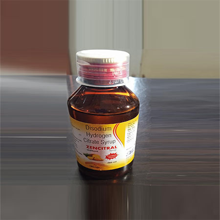 Product Name: Zencitral, Compositions of Zencitral are Disodium Hydrogen Citrate Syrup - Xenon Pharma Pvt. Ltd