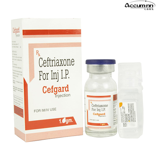 Product Name: Cefgard, Compositions of Cefgard are Ceftriaxone For Injection IP - Accuminn Labs