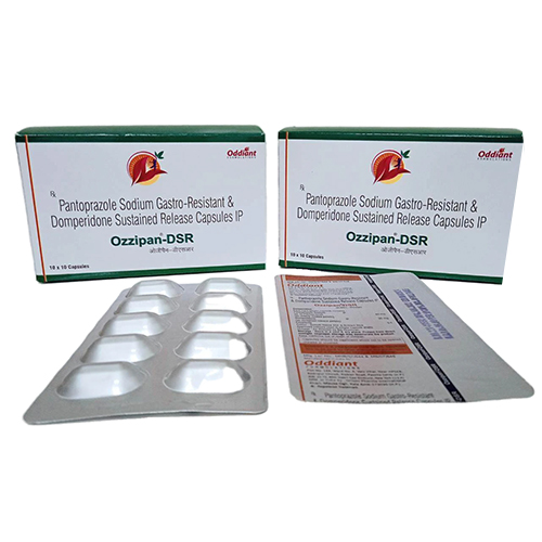 Product Name: Ozzipan DSR, Compositions of Ozzipan DSR are Pantoprazole 40 MG +Domperidone 30 MG (SR) - Oddiant Formulations