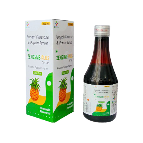 Product Name: Zexizyme Plus, Compositions of Zexizyme Plus are Fungal Diastase & Pepsin Syrup - Zemax Pharma