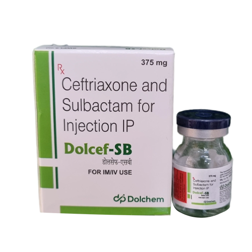 Product Name: Dolcef SB, Compositions of Dolcef SB are Ceftriaxone and Sulbactam for Injection IP - Dolchem Pharmaceuticals Private Limited