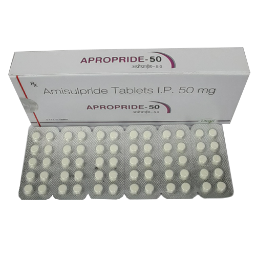 Product Name: Apropride 50, Compositions of Apropride 50 are Amisulpride Tablets IP 50mg - Lifecare Neuro Products Ltd.