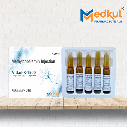 Product Name: Vitakul X 1500, Compositions of Vitakul X 1500 are Methylcobalamin injection - Medkul Pharmaceuticals