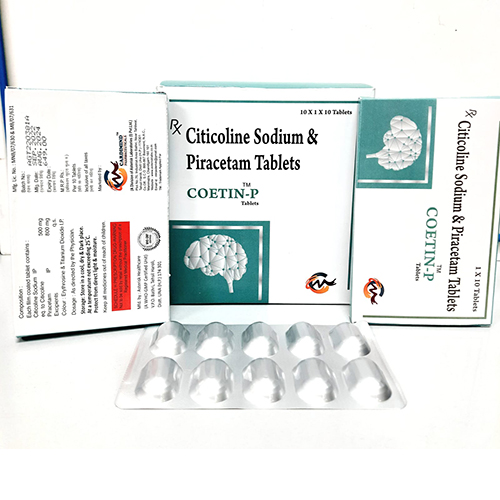 Product Name: Ceotin P, Compositions of Ceotin P are Citicoline & Piracetam Tablets - Cardimind Pharmaceuticals