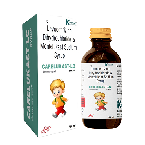 Product Name: CarelukastLC, Compositions of CarelukastLC are Levocetirizine Dihydrochloride & Montelukast Sodium - KureKraft Pharmaceuticals