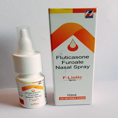 Product Name: F Liotic, Compositions of F Liotic are Fluticasone Furoate Nasal Spray - Zerdia Healthcare Pvt Ltd