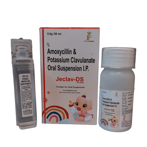 Product Name: JeclavDS, Compositions of JeclavDS are Amoxycillin & Potassium Clavulanate Oral Suspention I.P - Jecks Pharma