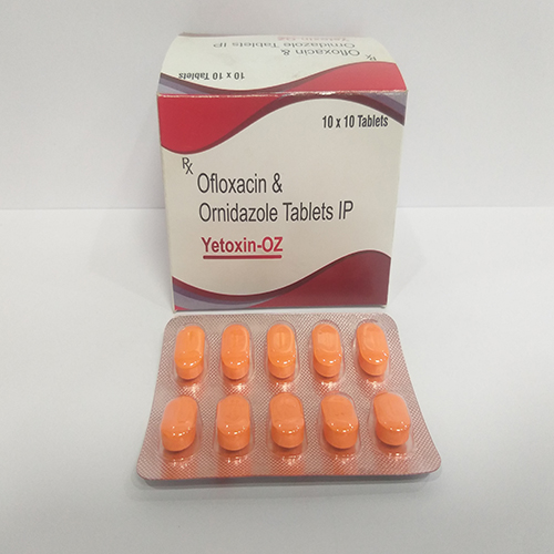 Product Name: Yetoxin OZ, Compositions of Yetoxin OZ are Ofloxacin & Ornidazole Tablets IP - Healthtree Pharma (India) Private Limited