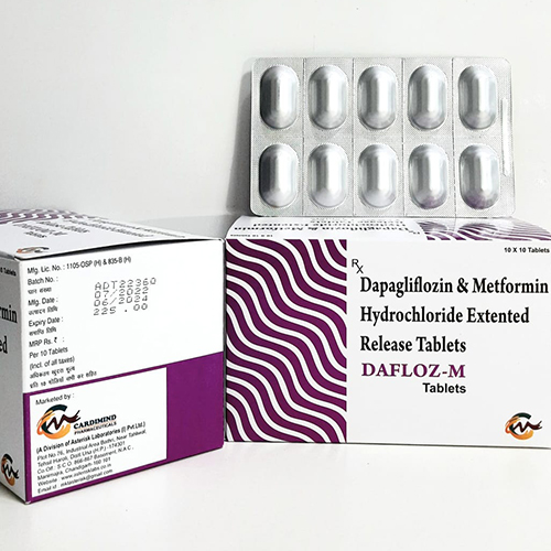 Product Name: Dafloz M, Compositions of Dafloz M are Dapagliflozin & Metfortin Hydrochloride Extended Release Tablets - Asterisk Laboratories