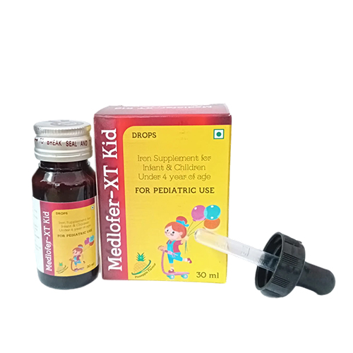 Product Name: MedloferXT Kid, Compositions of MedloferXT Kid are Iron Supplement for Infant & Children Under 4 year of age - Medlo Biotech