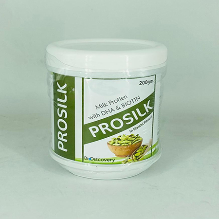 Product Name: Prosilk, Compositions of Prosilk are Milk Protein with DHA & Biotin - Biodiscovery Lifesciences Pvt Ltd