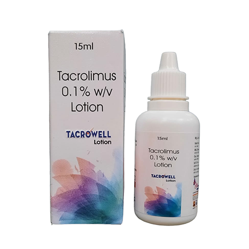 Product Name: TACROWELL LOTION, Compositions of TACROWELL LOTION are Tacrolimus 0.1% w/v Lotion - Human Biolife India Pvt. Ltd
