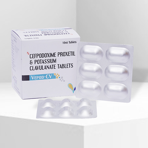 Product Name: Vepod CV, Compositions of Vepod CV are Cefpodoxime Proxetil and Potassium Clavulanate Tablets - Velox Biologics Private Limited