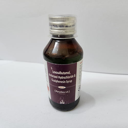 Product Name: Kyudex LS, Compositions of Kyudex LS are Levosalbutamol, Ambroxol Hydrochloride & Guaifenesin syrup - Bkyula Biotech