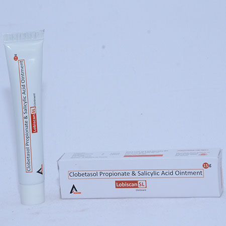 Product Name: LOBISCAN SL, Compositions of LOBISCAN SL are Clobetasol Propionate & Salicylic Acid Ointment - Alencure Biotech Pvt Ltd