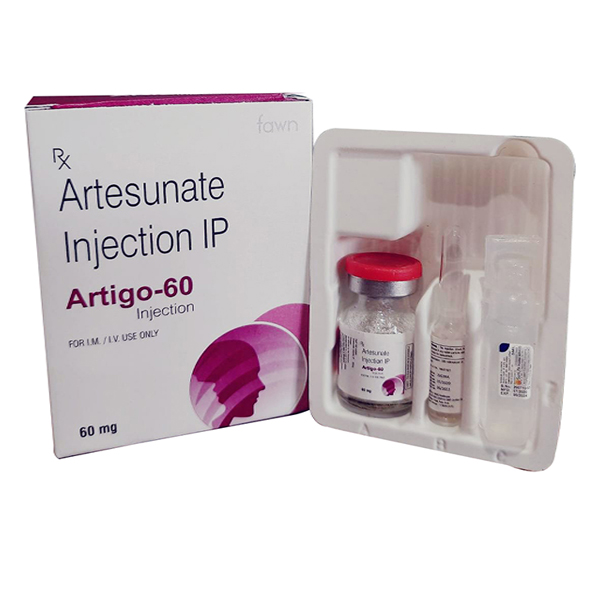 Product Name: ARTIGO 60, Compositions of Artesunate 60 mg are Artesunate 60 mg - Fawn Incorporation
