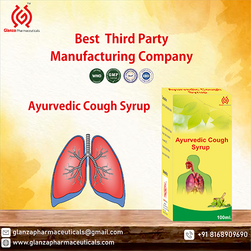 Product Name: Ayurvedic Cough Syrup, Compositions of Ayurvedic Cough Syrup are Ayurvedic Proprietary Medicine - Glanza Pharmaceuticals