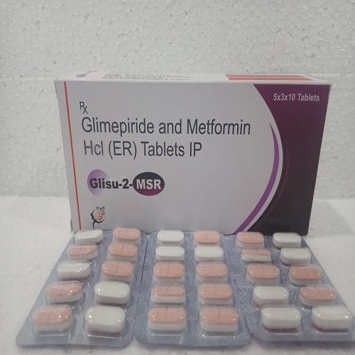 Product Name: GLISU 2 MSR, Compositions of GLISU 2 MSR are Glimepiride and Mmetformin Hcl (ER) Tablets IP - Biomax Biotechnics Pvt. Ltd