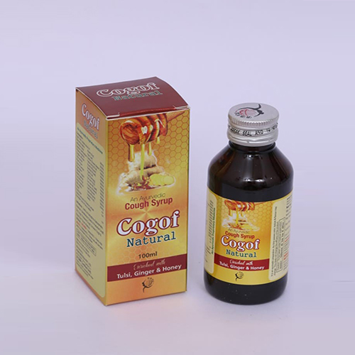 Product Name: COGOF NATURAL, Compositions of COGOF NATURAL are Consider with Tulsi GInger & Honey - Biomax Biotechnics Pvt. Ltd