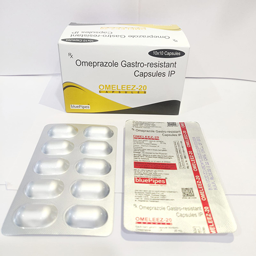 Product Name: OMELEEZ 20, Compositions of OMELEEZ 20 are Omeprazole Gastro-resistant Capsules IP - Bluepipes Healthcare