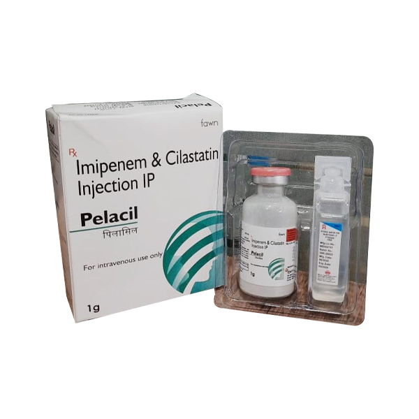 Product Name: PELACIL, Compositions of PELACIL are Imipenem 500mg + Cilastatin 500 mg - Fawn Incorporation