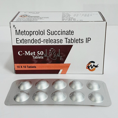 Product Name: C met 50, Compositions of C met 50 are Metoprolol Succinate Extended-release Tablets IP - Asterisk Laboratories