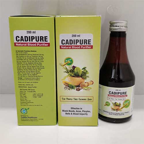 Product Name: Cadipure, Compositions of Cadipure are Natural Blood Purifier - Caddix Healthcare