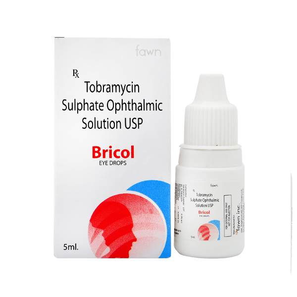 Product Name: BRICOL, Compositions of BRICOL are Tobramycin Sulphate 0.35 w/v - Fawn Incorporation