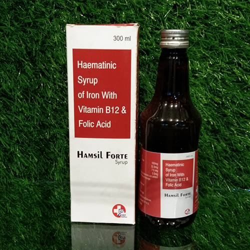 Product Name: Hamsil Forte, Compositions of Hamsil Forte are Haematinic Syrup of Iron with Vitamin B12 & Folic Acid - Crossford Healthcare