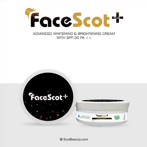 Product Name: Facescot, Compositions of Facescot are Advanced Whitening& Brightening cream with spf-30 pa++ - Pharma Drugs and Chemicals