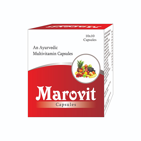 Product Name: Marovit, Compositions of Marovit are An Ayurvedic Multivitamin Capsules - Marowin Healthcare