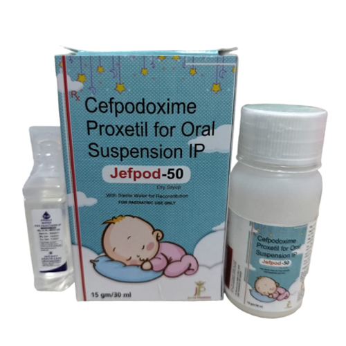 Product Name: Jefpod 50, Compositions of Jefpod 50 are Cefpodoxime Proxetil For Oral Suspension IP - Jecks Pharma