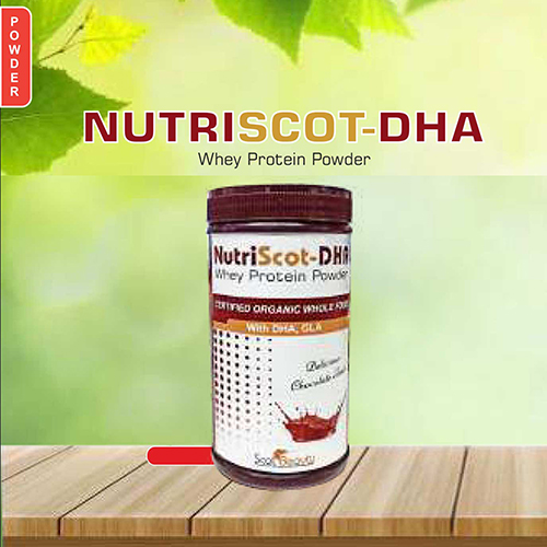 Product Name: Nutriscot DHA, Compositions of Nutriscot DHA are Whey Protien Powder - Pharma Drugs and Chemicals