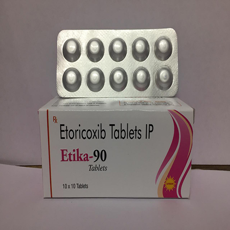Product Name: ETIKA 90, Compositions of ETIKA 90 are Etorcoxib Tablets IP - Apikos Pharma