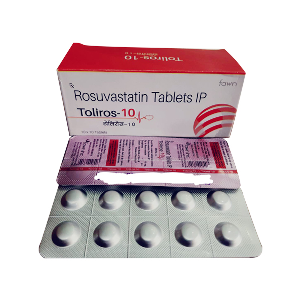 Product Name: TOLIROS 10, Compositions of Rosuvastatin I.P. 10 mg. are Rosuvastatin I.P. 10 mg. - Fawn Incorporation