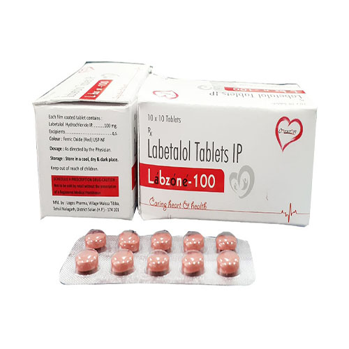 Product Name: Labzone 100, Compositions of Labzone 100 are Labetalol Tabletts IP - Arlak Biotech