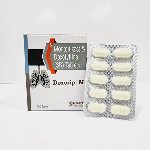 Product Name: Doxoript M, Compositions of Doxoript M are Montelukast & Doxofyline (SR) tablets - Kript Pharmaceuticals