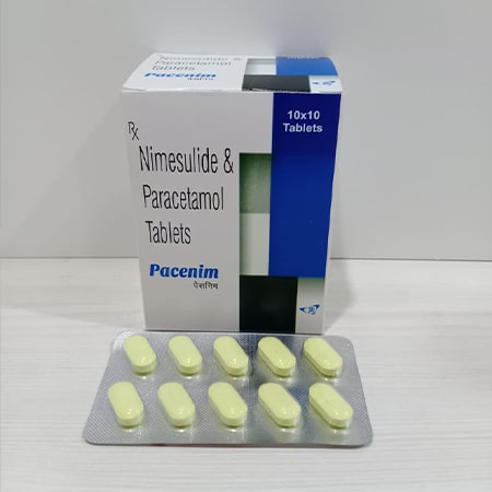 Product Name: Pacenim, Compositions of Pacenim are Nimesulide & Paracetamol Tablets - Soinsvie Pharmacia Pvt. Ltd
