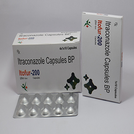 Product Name: Itofur 200, Compositions of Itofur 200 are Itraconazole Capsules BP - Meridiem Healthcare