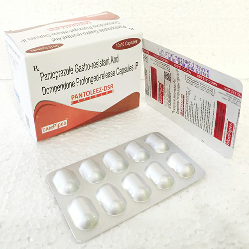 Product Name: PANTOLEEZ DSR, Compositions of PANTOLEEZ DSR are Pantoprazole Gastro-resistant And Domperidone Prolonged-release Capsules IP - Bluepipes Healthcare