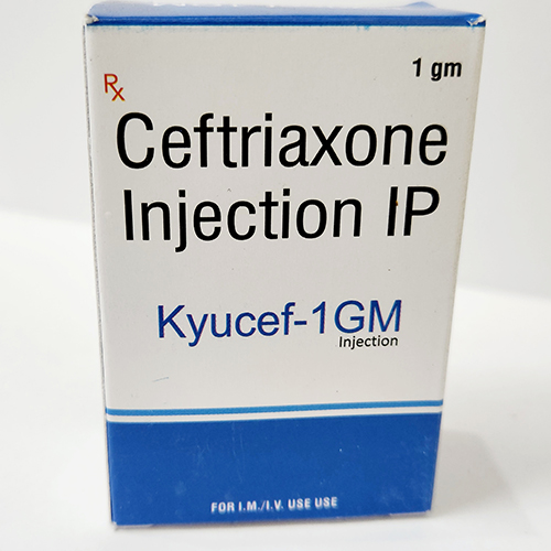 Product Name: Kyucef 1GM, Compositions of Kyucef 1GM are Ceftriaxone Injection IP - Bkyula Biotech