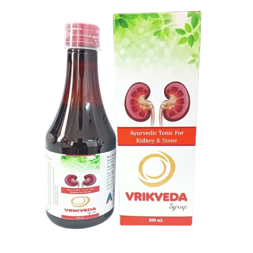 Product Name: VRIKVEDA, Compositions of VRIKVEDA are Ayurvedic Tonic For Kidney & Stone - Medlo Biotech