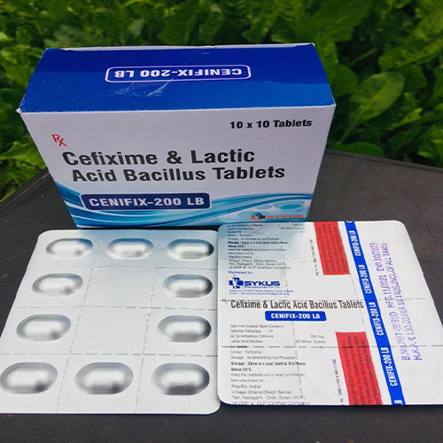 Product Name: Cenifix 200LB, Compositions of Cenifix 200LB are Cefixime & Lactic Acid Bacillus - Space Healthcare