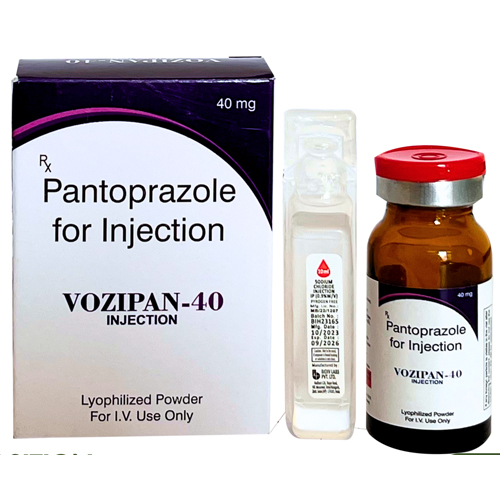 Product Name: Vozipan 40, Compositions of Vozipan 40 are Pantoprazole for Injection - Glenvox Biotech Private Limited