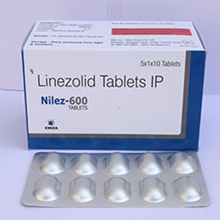 Product Name: Nilez 600, Compositions of Nilez 600 are Linezolid Tablets IP - Eviza Biotech Pvt. Ltd