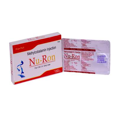 Product Name: Nu Ron, Compositions of Nu Ron are Methylecobalamin Injection - ISKON REMEDIES