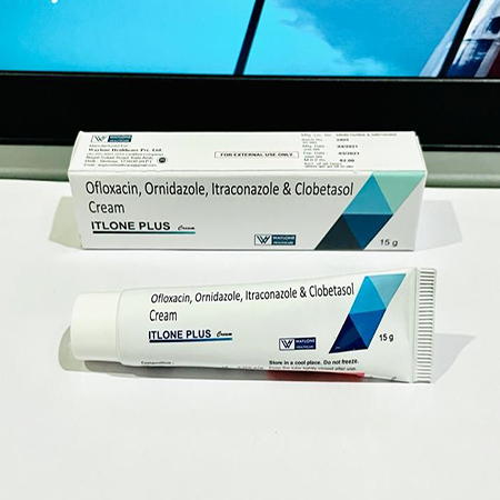 Product Name: Itlone plus, Compositions of Itlone plus are Ofloxacin, Ornidazole, Itraconazole & Clobetasol Cream - Waylone Healthcare