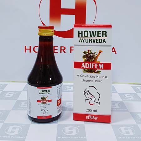 Product Name: Adifem, Compositions of Adifem are A Complete Herbal Uterine Tonic - Hower Pharma Private Limited