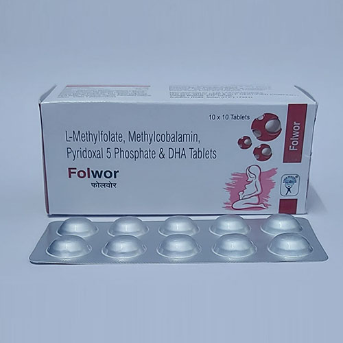 Product Name: FOLWOR, Compositions of FOLWOR are L-Methylfolate,Methylcobalamin,Pyridoxal 5  Phosphate & DHA TABLETS - WHC World Healthcare